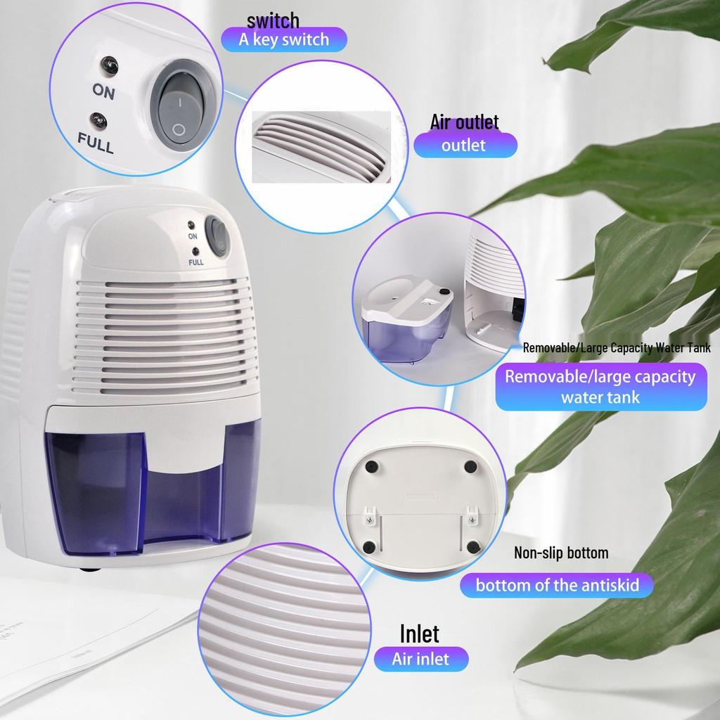 USB Small Dehumidifier for Bedroom - Air Moisture Absorber with Semiconductor Cooling