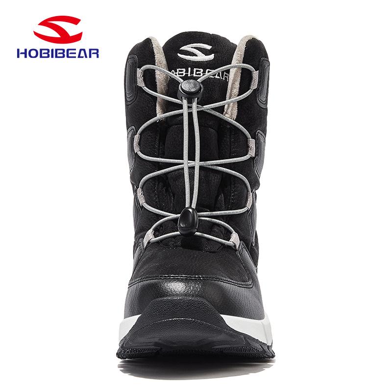 Unisex Kids' Mid-Calf Snow Boots - Velvet-Lined, Warm, Cold-Resistant, Outdoor-Ready with Hobbit Bear Design