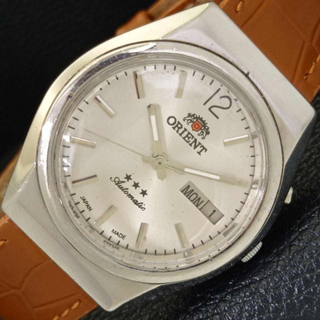 

АВТОМАТИЧЕСКИЕ ВИНТАЖНЫЕ ЧАСЫ ORIENT 46941 ЯПОНИЯ МУЖСКИЕ С СЕРЕБРИСТЫМ ЦИФЕРБЛАТОМ a500329-2 R151b-a500329