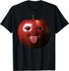 Funny Silly AI Apple Gen Z Meme BrainRot Humor Tongue Out TShirt Unisex Women Harajuku Short Sleeve Tee Graphic Pattern Clothing