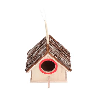 Hölzernes Vogelhaus Gartendekoration Außen Hängende Vogelnestbox mit Sitzstange für Kolibris