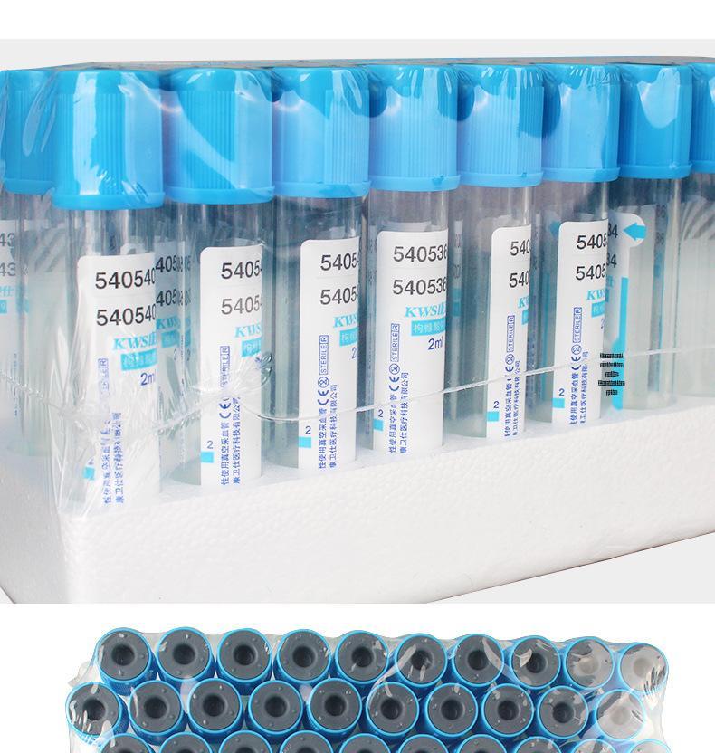 Kang Weishi Blue Cap Sodium Citrate Coagulation Tube - 1:9 Vacuum Blood Collection