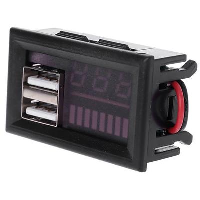 Auto 12V Batteriespannung und Leistungsanzeige Messgerät Digitales Autobatterie-Voltmeter LED Batterieladezustandsanzeige Blei-Säure-Lithium