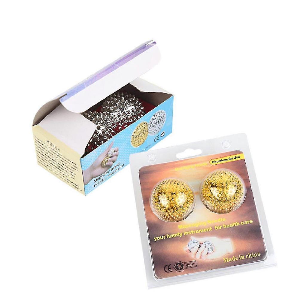2PCS Massage Ball with Needles - Acupressure Active Massager Spiky Hard Massaging Tool for Hand Foot Plantar Fascia Relief