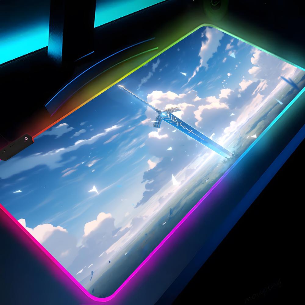 The L-LegendS of ZeldaES Mouse Pad Gaming LED 700x300 Mouse Mat Mousemats Table Video Game Pads PC Desk Mat RGB Keyboard Mat XXL