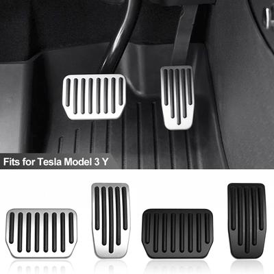 Aluminum Alloy Foot Pedal for Tesla Model 3 Y Accelerator Gas Fuel Brake Pedal Rest Pedal Pads Mat Cover Accessories Car Styling