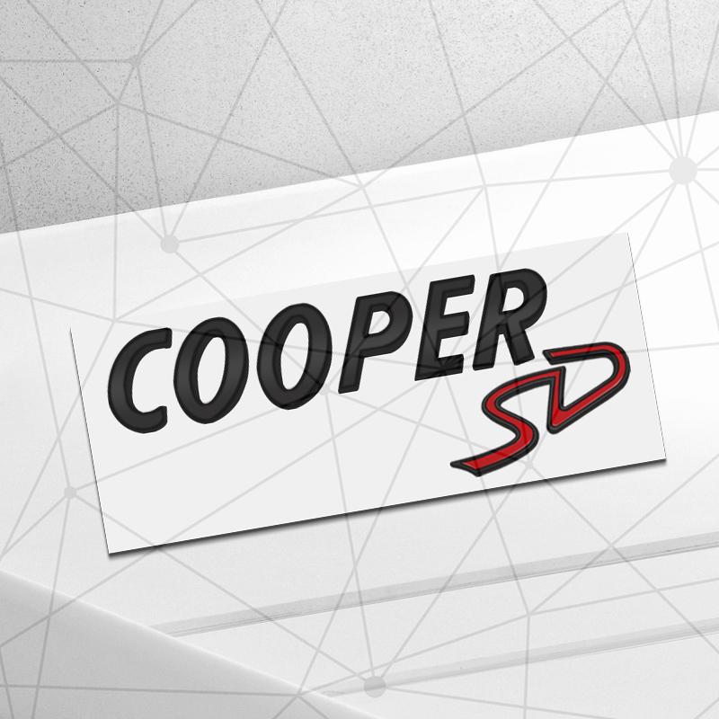 3D Auto Metal Cooper S SD Badge Car Rear Trunk Emblem Sticker LOGO Decor For Mini Cooper ONE Clubman Paceman JCW R56 R58 R59 F60