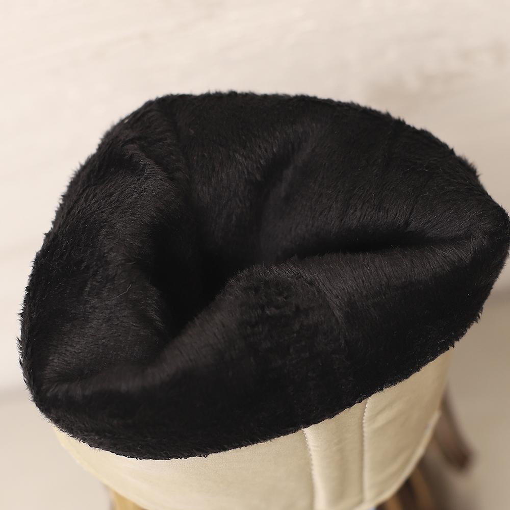 2026 Neue Winter Schwarz Weiß Damen Kniehohe Westernstiefel Cowboystiefel Hoher Klobiger Absatz Damenschuhe Übergröße 12 43 45 48