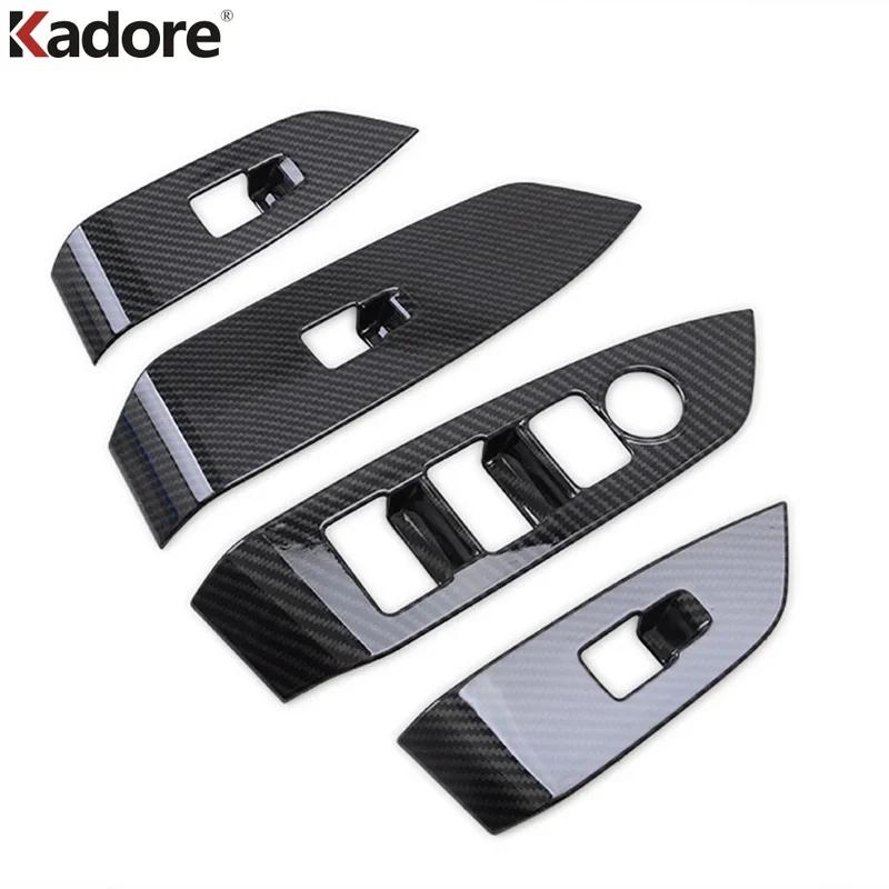 For Mazda CX-5 CX5 2017-2024 & CX8 CX-8 2017-2025 Door Armrest Panel Window Lift Button Cover Trim Sticker Car Accessories