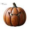 Decorative Holiday Pumpkin Crafts Halloween Wooden Figurine, Rustic Spooky Ornament, Fall Charming Autumn Window Sill Accents Table Centerpiece