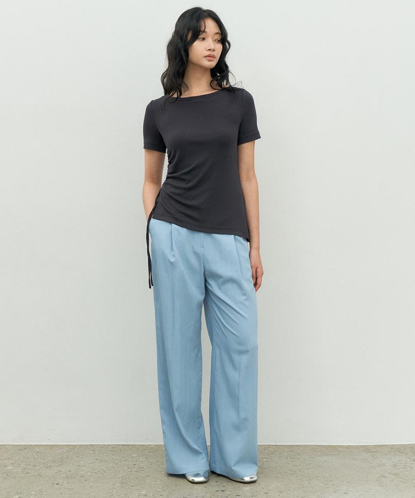 MAKE A TOAST Semi-Low-Rise Pocket Pants Light Blue Mbespa005Lb