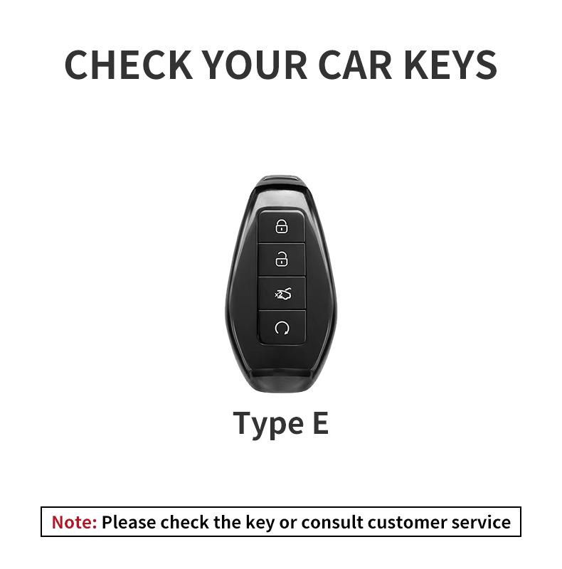 High-End Faux Suede Protective Shell for BYD D9 Car Key