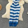 Sommer Frauen Ärmelloses Gestreiftes Gestricktes Quaste Schlank Bodycon Etuikleid Pullover Kleider