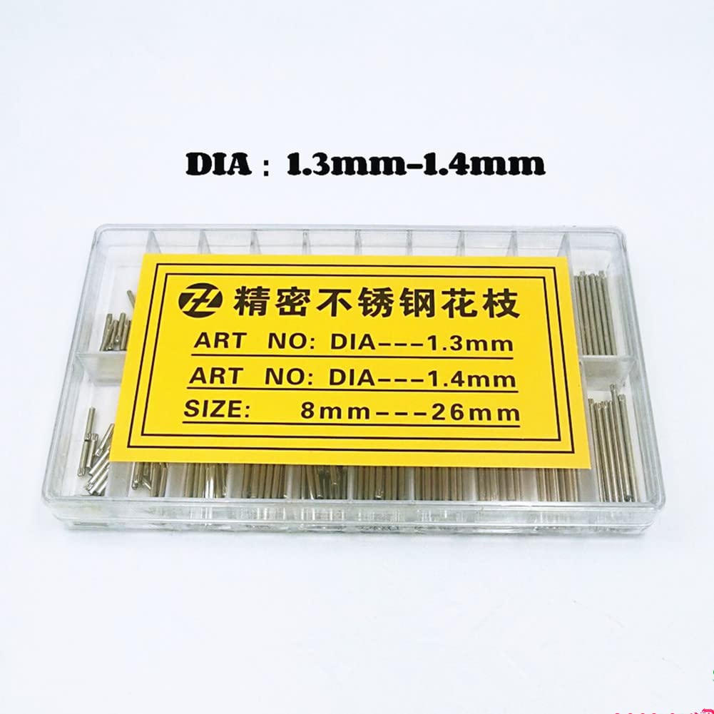 300Pcs Thick Steel Spring Bar Link Pin Watch Band Bracelet Link Pin Watchmaker Tool 1.3/1.4mm