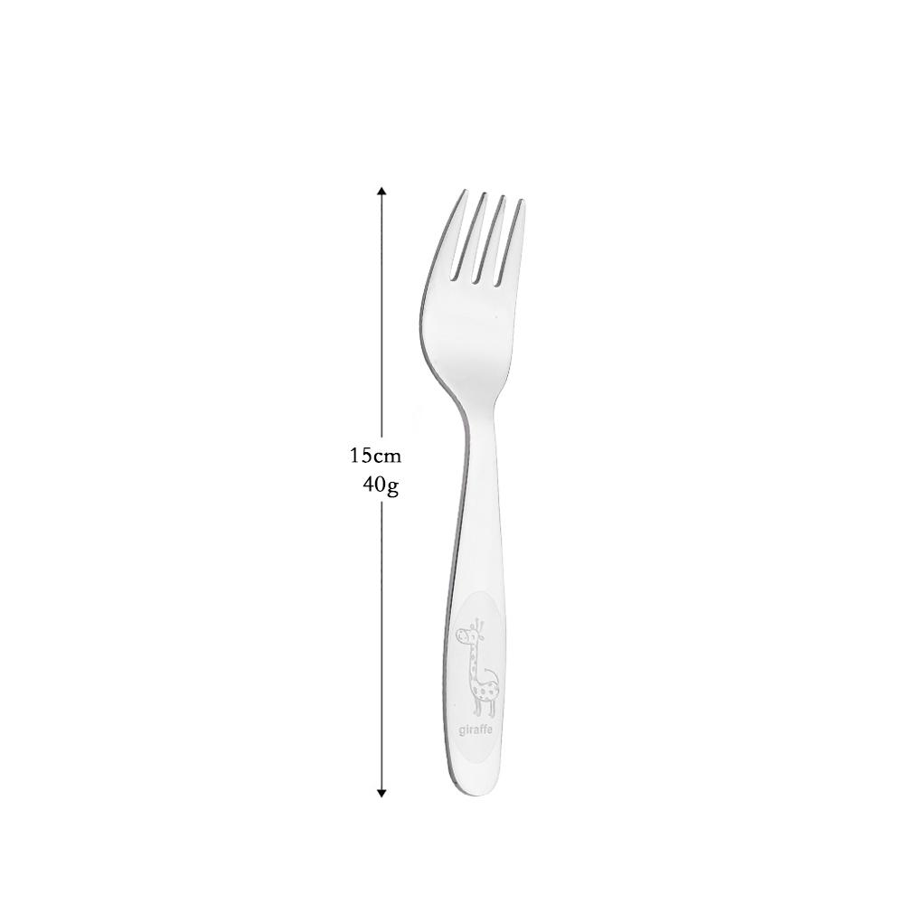Cute Deer 304 Stainless Steel Flatware Children Cutlery Western Style Fork Spoon Knife Teaspoon Set Baby Feeding Safe Tableware