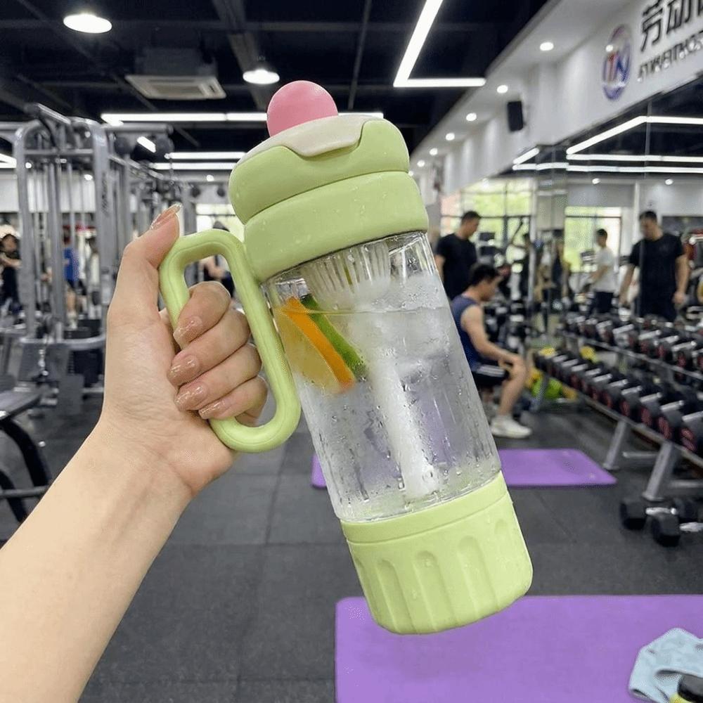 Leak-proof Sports Water Bottle Large Capacity Tea-water Separation Cup Tea Partition Cup Travel