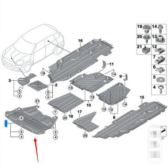 Engine Underbody Shield for BMW Mini One Cooper R60/R61