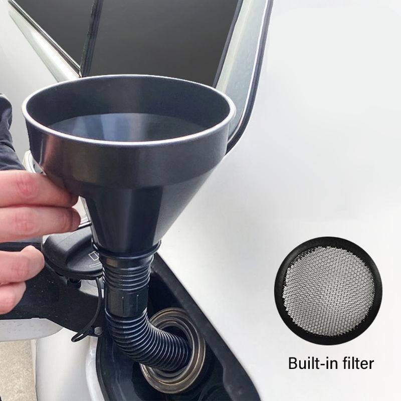 Easy to Use Funnel with Practical Filter Feature Automotive Oil Funnel Impurity Filtering Funnel Upgrades for Bike & Car