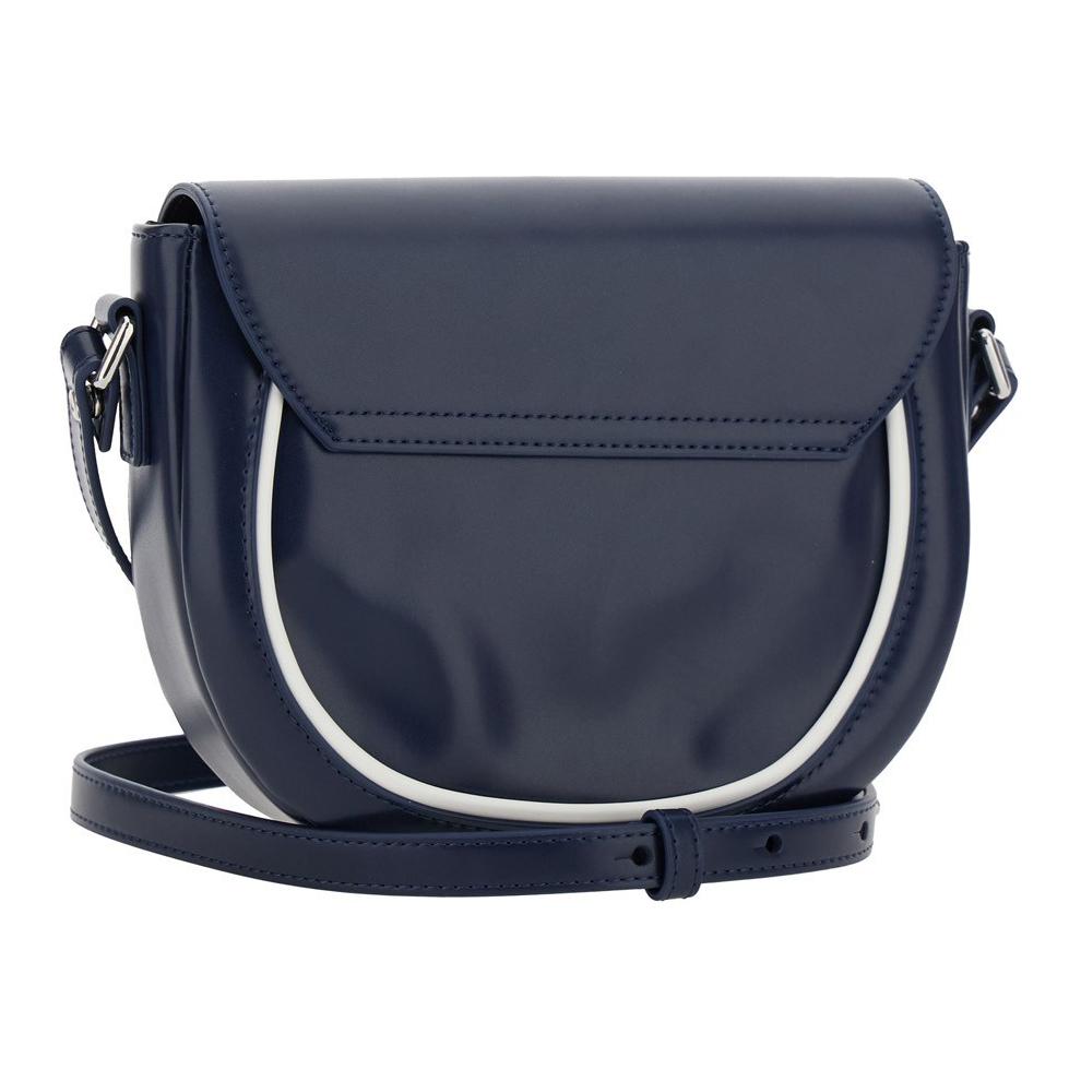 Marni Logo Print Adjustable Shoulder Strap Eco Leather Shoulder Bag Kids Shoulder Bag Blue M01476M00TKMW94F0M803