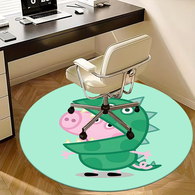 Dinosaur Costume,Peppa Pig Chair mat Round Rug Office carpet,Non slip, Suitable for Living Rooms, Bedrooms Decor1205048a