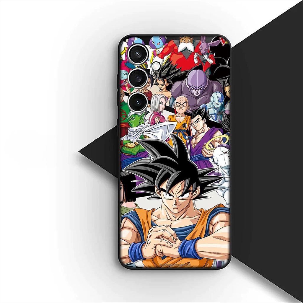 

for Samsung Galaxy S24 S25 S23 FE Ultra Plus S7 Edge S25+ S23+ A56 5G Phone Cover Soft Case Super Frieza Dragons Gokus Balls Galaxy S23