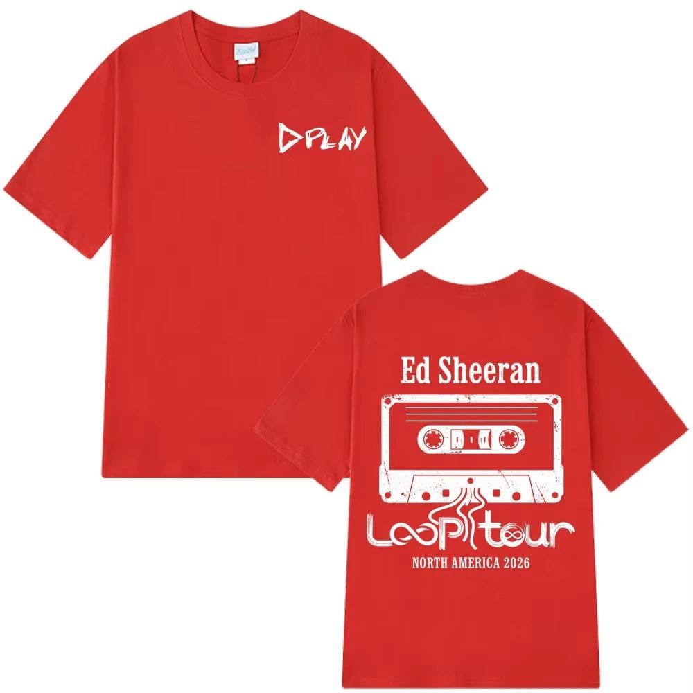 Ed Sheeran Loop Tour 2026 Vintage Graphic Tees Men Women Fashion Clothing Unisex Streetwear Trendy Cotton Classic hot product