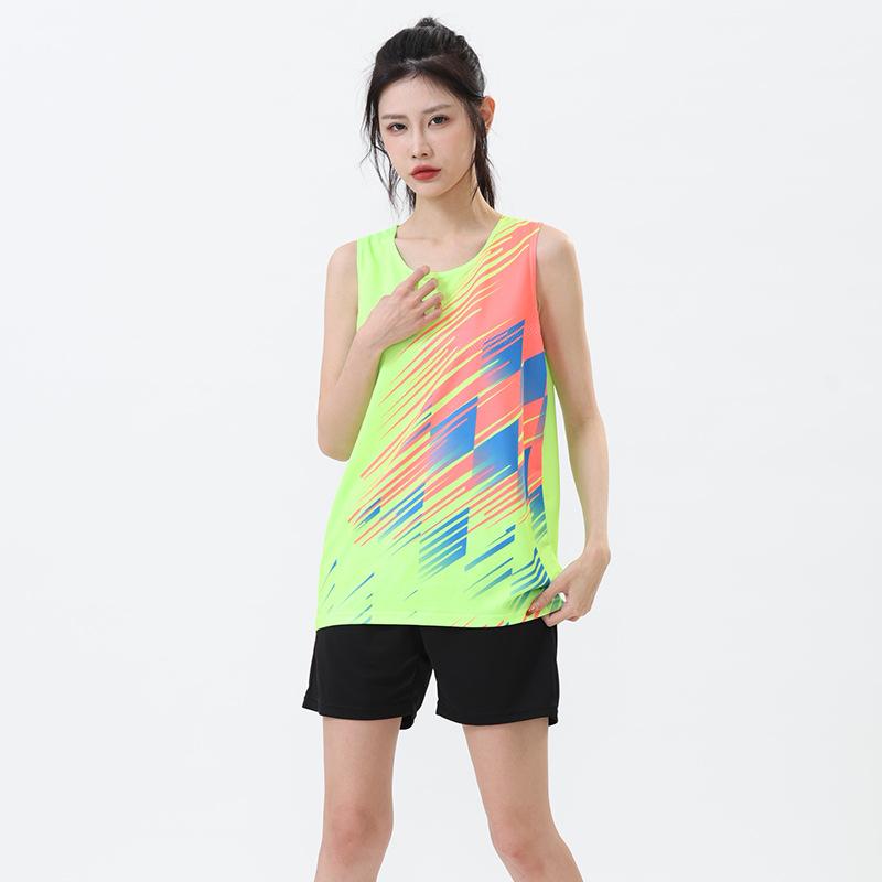 Track and field suit, sports training suit, men's sprinting sportswear, running vest, competition jersey, three-point pants.