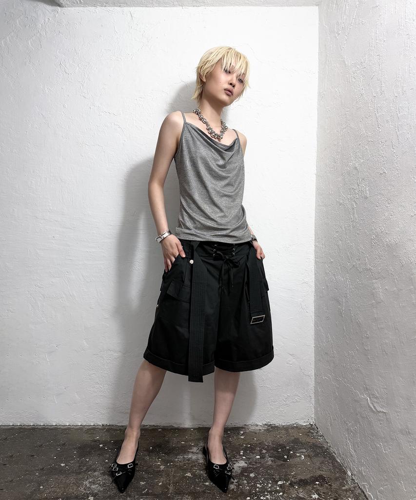 Seutillesseodi Lace-Up Cargo Cuff Shorts