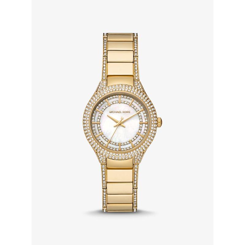 Мини-часы Michael Kors Sylvia с паве, золотистый тон, MK4655 золотой