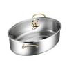Jitian Jiang SUS304 Stainless Steel Oval Fish Steamer Pot