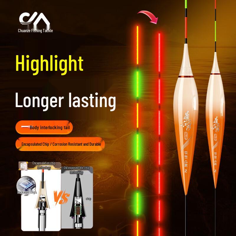 Светящийся поплавок для рыбалки Chuanze Dingjian Jianghu Integrated Hard Tail + 425 Battery