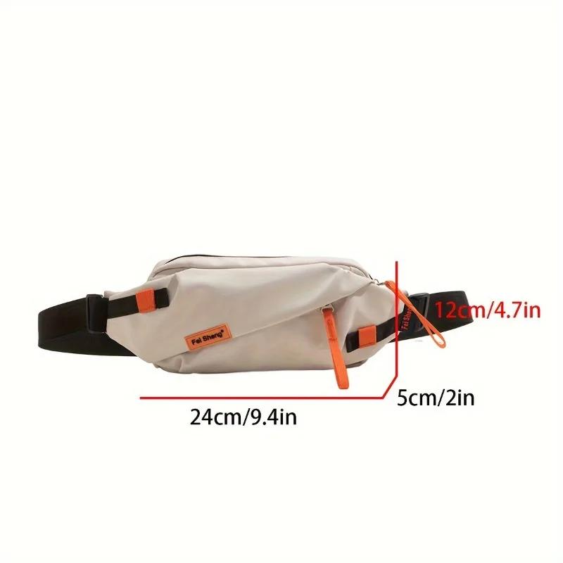 Fashionable New Men's Shoulder Bag, Trendy and Versatile Chest Bag, Zipper Closure, Casual and Stylish Women's Crossbody Bags