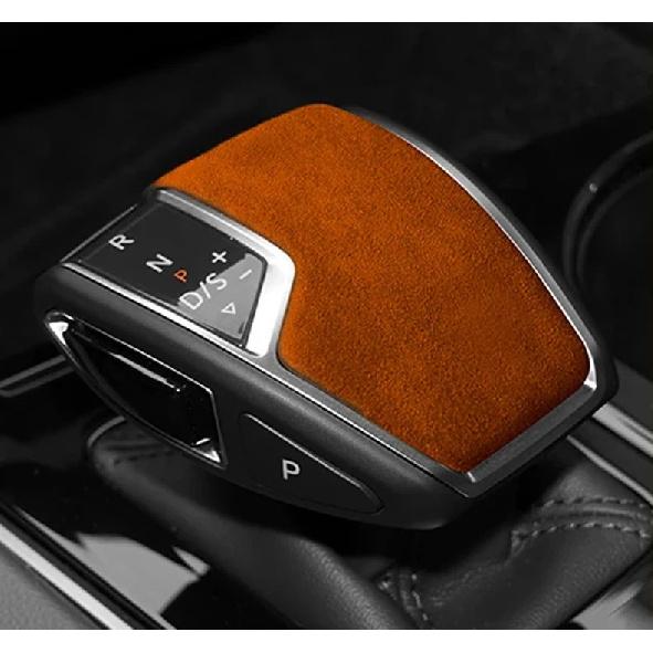 

Для Volkswagen Touareg замша автомобільна ручка перемикання передач кришка наклейки авто центр консолі аксесуари для інтер єру помаранчевий