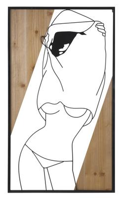 Wall Panel Strip -B- Iron And Wood Cm 50X2X90