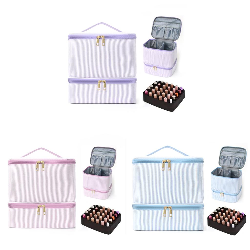 Double Layer Bubble Mesh Makeup Bag With Large Capacity For Daily Use Women And Men