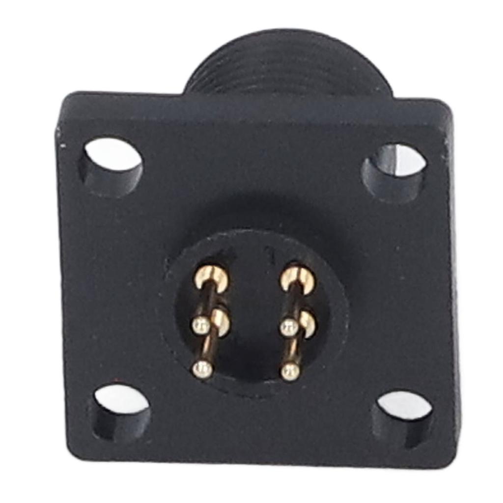 Pin Type Aviation Plug 4 Pin Threaded Square Shape IP67 PCB Panel Aviation Wire Connector Plug