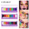HANDAIYAN Fluorescent 8-Color Quick-Dry Face & Body Paint Palette for Halloween
