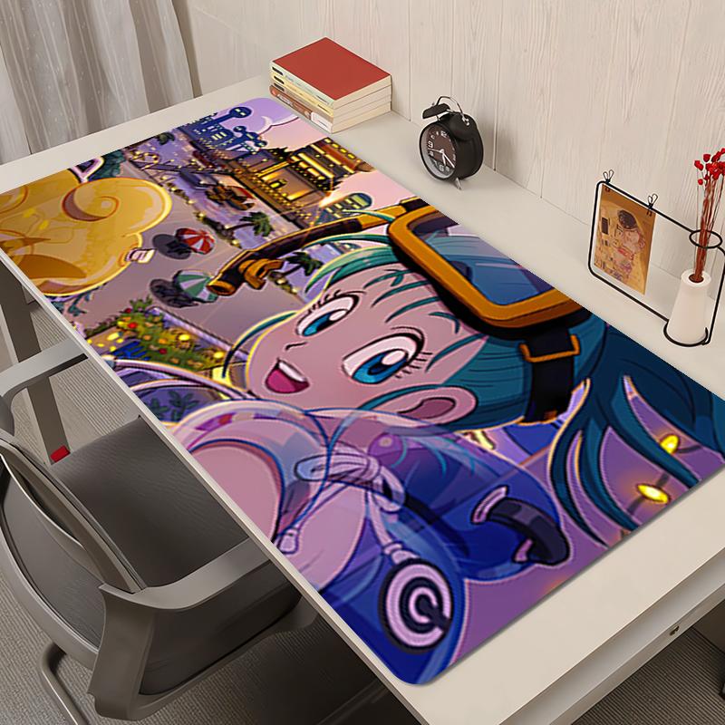 Mouse Pad Anime Rubber Mousepad Office Desk Mat Gaming Mats Dragon Ball Bulma PC Accessories Extended Pad NonSlip Keyboard Mat