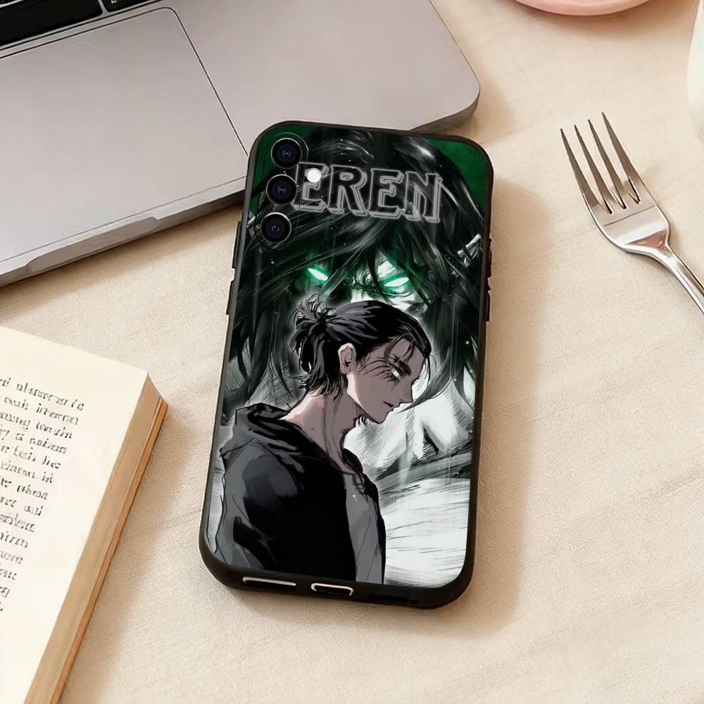 Hot Anime A-Attack On-n Titan  Yeager Phone Case Black Silicone Soft For Samsung Galaxy A73,A72,A71,A70,A53,A52,A51
