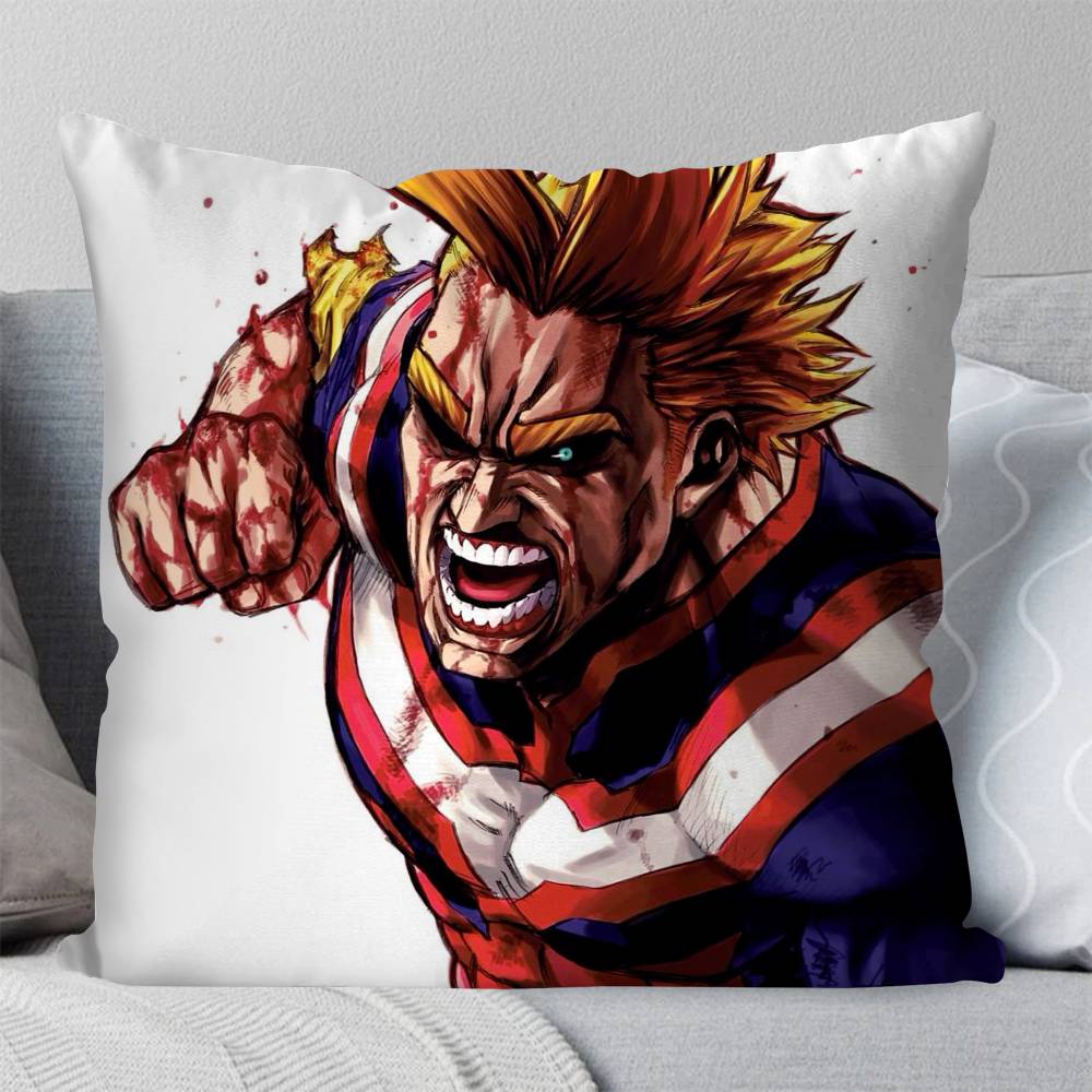 All Might Anime My Hero Aacademia Pillow Case Fashion Square Pillowcase Bedroom Sofa Room Ins Decoration Leisure