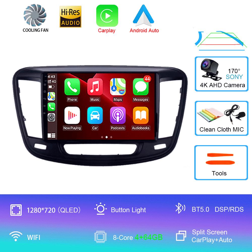Car Radio Android 14 Multimedia Video Player For Chrysler 200 200C 2015 - 2019 Carplay Android Auto Stereo GPS Navigation WIFI