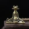 Brass Meditation Frog Incense Insert Desktop Ornament Meditation Frog Incense Holder