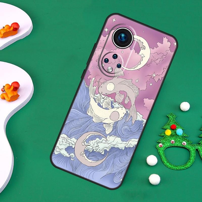 Koi Fish Yin Yang Case For Honor Magic 7 Pro 6 5 50 70 90 200 Lite X9b X9a X8a X8b X7a X6a X8 X9 X9c Cover
