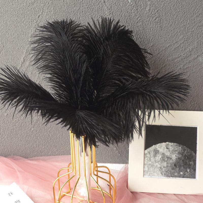 Color 20-25Cm Ostrich Hair Vase Ornament Wall Feather Decoration Hand Bouquet Flower Arrangement Diy Material