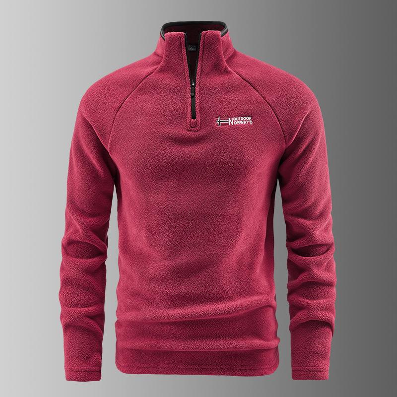 

Мужская флисовая куртка, худи на молнии до середины с флисовой курткой, внутренней подкладкой, флисовая футболка с длинным рукавом, куртка с круглым вырезом XL красный