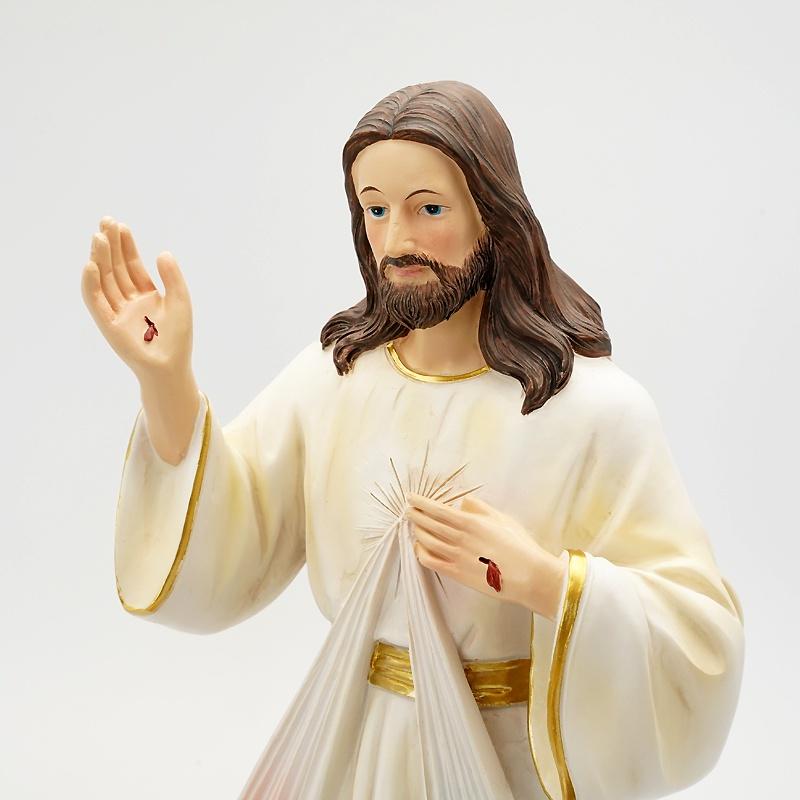 Gottes Barmherzigkeit, katholische Statue, Familiengebet, Ornamente, Jesus Christus, Heimdekoration, Kunstharz, Kunsthandwerk
