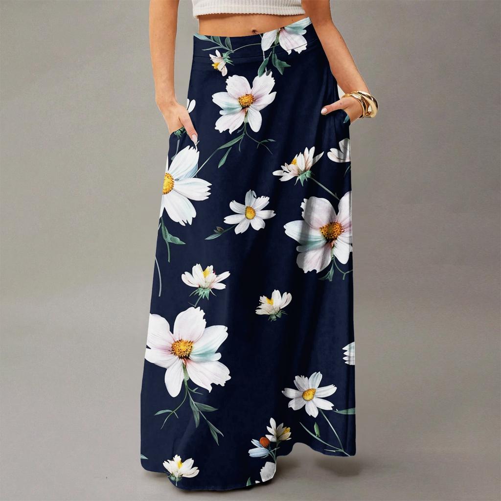 Women's Flowy Maxi Dress Regular Casual Summer Bohemian Skirt