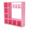 Doll Clothes Closet Wardrobe with 10 Hangers Doll Accessories Display Box Figures Clothing Storage Cabinet