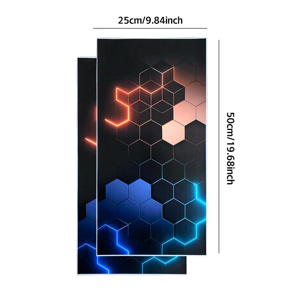 Car B Pillar Sticker Honeycomb Hexagon Auto Center Column Decoration Cover Scratches Waterproof Decals for Truck Car Accessories