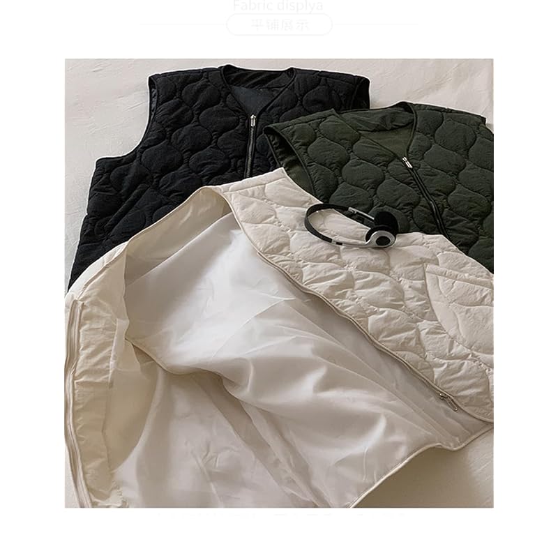 [AILITI] Quilted Vest Ladies Autumn/winter Sleeveless Coat Lightweight Jacket Light Outerwear Tops All Seasons Cold Protection Warm Commute Commuting